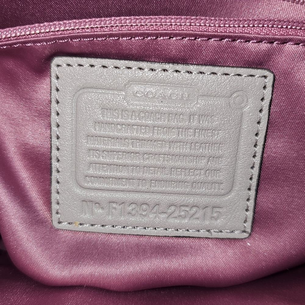 COACH Madison Madeline East/West Op Art Fabric Gray Signature Satchel/Crossbody - Picture 10 of 13